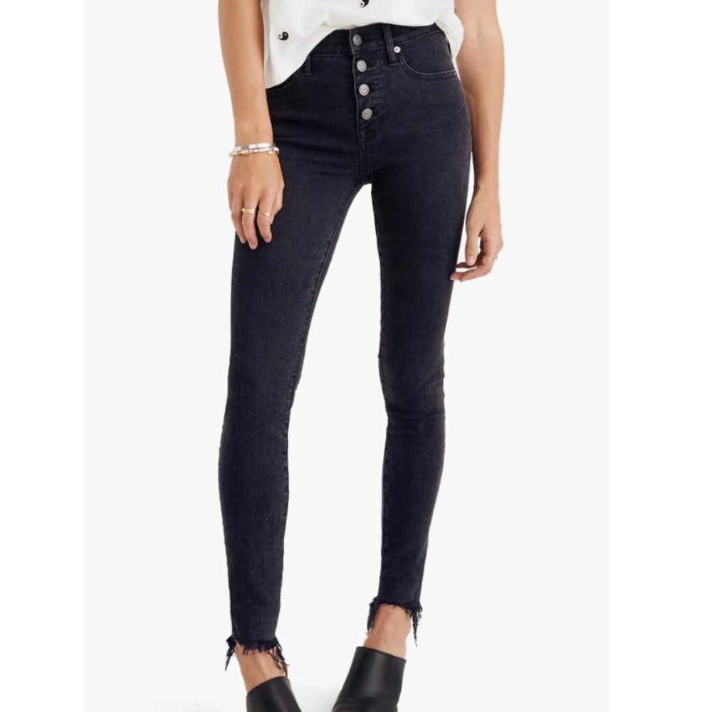 Madewell 9-Inch Button Ankle Skinny Jeans